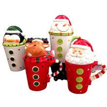 Load image into Gallery viewer, Xmax Christmas Cup Gift Reindeer Elderly Creative Cartoon Porcelain Water Gift
