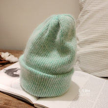 Load image into Gallery viewer, Warm Winter Knit Beanie Hats Rabbit Fur Women Winter Korean Warm All-Matching Woolen Pullover Unisex

