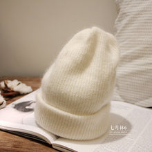 Load image into Gallery viewer, Warm Winter Knit Beanie Hats Rabbit Fur Women Winter Korean Warm All-Matching Woolen Pullover Unisex
