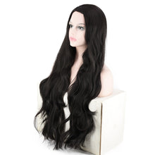 Lade das Bild in den Galerie-Viewer, Elegant Women Wig Extra Long Black fiber Wig W443
