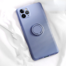 Lade das Bild in den Galerie-Viewer, Solid Color Silicone Ring Bracket Phone Case for iPhone 13 Pro Max
