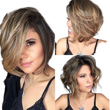 Load image into Gallery viewer, Women Wig Fashion Short Hair Curly Hair Gradient Color Bob Haircut W105
