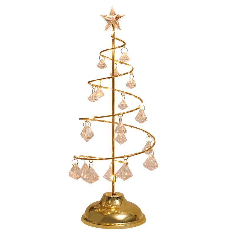 33cm Led Crystal Christmas Tree Table Lamp Xmas Decoration Night Light present