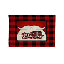 Load image into Gallery viewer, 2pcs Christmas Tablecloths Red Plaid Soft Mat Washable Fabric Table Mats Napkins Simple Design

