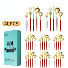 Lade das Bild in den Galerie-Viewer, 304 Stainless Steel Flatware Sets 8 People Western Food/Steak Knife, Fork and Spoon Suit
