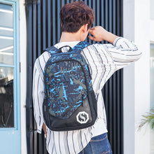 Load image into Gallery viewer, Backpack Checked   Schoolbag for Boys Computer Junior High School
