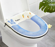 Load image into Gallery viewer, 3pcs Embroidery Cartoon Zipper Toilet Mat Winter Thickened
