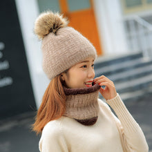 Lade das Bild in den Galerie-Viewer, Warm Winter Knit Beanie Hats Thickened Cute Ball Woolen Cap Women Korean Style Fashion Unisex
