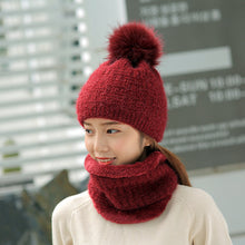 Lade das Bild in den Galerie-Viewer, Warm Winter Knit Beanie Hats Thickened Cute Ball Woolen Cap Women Korean Style Fashion Unisex
