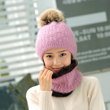 Lade das Bild in den Galerie-Viewer, Warm Winter Knit Beanie Hats Thickened Cute Ball Woolen Cap Women Korean Style Fashion Unisex
