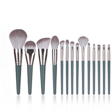 Lade das Bild in den Galerie-Viewer, 14 PCs Green Cloud Makeup Brush Set Super Soft Powder Brush
