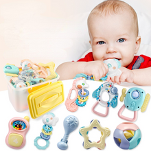 Load image into Gallery viewer, 0-12 Months Baby Teether Seahorse Plane Shark Rattle, High Temperature Boiled Water

