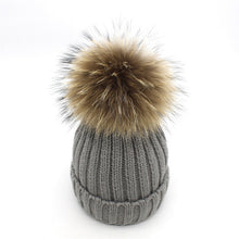 Load image into Gallery viewer, Warm Winter Knit Beanie Hats Parent-Child Wool Autumn and Winter Fleece-Lined Warm Curling Women Unisex
