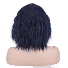 Load image into Gallery viewer, Women Wig Mid-Length Long Curly Head Cover Blue Black W285
