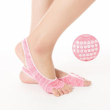 Lade das Bild in den Galerie-Viewer, 2 pair New Women&#39;s Yoga Socks Cotton Breathable Fingerless Non-slip Short Socks
