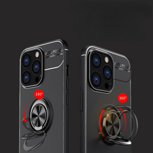 Lade das Bild in den Galerie-Viewer, Ring Bracket Black Blue Phone Case for iPhone13
