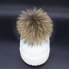 Lade das Bild in den Galerie-Viewer, Warm Winter Knit Beanie Hats Taobao Autumn and Winter Women's Fur 15cm Wool Unisex
