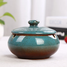 Load image into Gallery viewer, Ashtray Ceramic Large Retro  Creative  Kiln Baked Stoneware Celadon Ashtray

