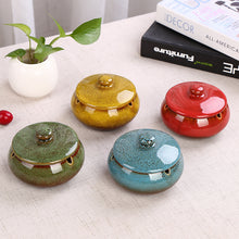Load image into Gallery viewer, Ashtray Ceramic Large Retro  Creative  Kiln Baked Stoneware Celadon Ashtray
