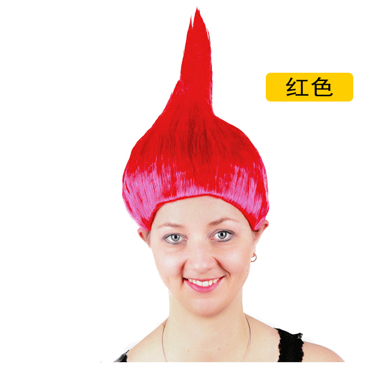 Halloween Xmas Christmas Gifts Decoration Red Fluffy Alternative European and American Style Wig Festival