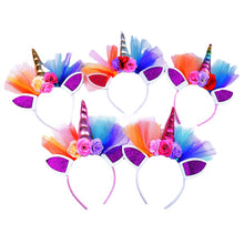 Lade das Bild in den Galerie-Viewer, 2x Halloween Xmas Christmas gifts decoration Children&#39;s Unicorn Headband
