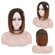 Lade das Bild in den Galerie-Viewer, Women Wig Gradient Bob Haircut Partial Rinka Haircut Handsome Fluffy W323
