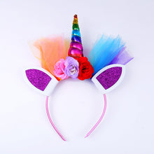 Lade das Bild in den Galerie-Viewer, 2x Halloween Xmas Christmas gifts decoration Children&#39;s Unicorn Headband

