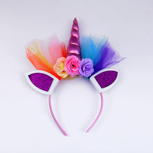 Lade das Bild in den Galerie-Viewer, 2x Halloween Xmas Christmas gifts decoration Children&#39;s Unicorn Headband
