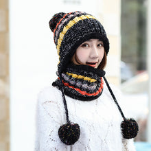 Lade das Bild in den Galerie-Viewer, Warm Winter Knit Beanie Hats Autumn and Winter  Warm Women's Bandana Head Unisex
