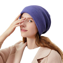 Load image into Gallery viewer, Warm Winter Knit Beanie Hats Thickened Earflaps Wool Simple Solid Color Pullover for Women Unisex
