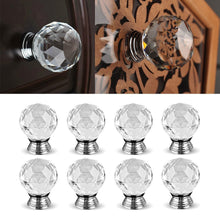 Load image into Gallery viewer, 10PCs Metal Handle Spherical 30mm Crystal Furniture Handle Wardrobe Drawer Door Handle
