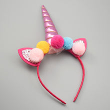 Lade das Bild in den Galerie-Viewer, 2x Halloween Xmas Christmas Gifts Decoration Unicorn Headband Hair Accessories
