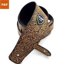 Load image into Gallery viewer, Wear-Resistant Guitar Strap Pu Embossed Bass Strap
