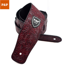 Load image into Gallery viewer, Wear-Resistant Guitar Strap Pu Embossed Bass Strap
