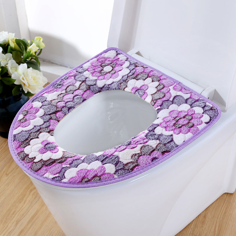 3pcs Toilet Seat Cover Pads Thicker  Pad Cushion Universal Waterproof Closestool Cushion    Velcro