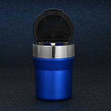 Load image into Gallery viewer, Ashtray Multifunctional Stainless Steel Metal Liner LED Removable Washable Car Supplies Creative
