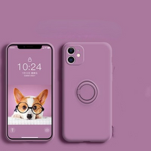 Lade das Bild in den Galerie-Viewer, Solid Color Silicone Ring Bracket Phone Case for iPhone 13 Pro Max
