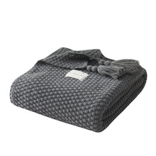 Load image into Gallery viewer, Tassel Knitted Ball Blanket Wool Blanket Air Conditioner Nap Blanket Shawl Blanket Sofa Casual Blanket

