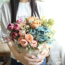 Load image into Gallery viewer, 3PCs Peony Small bundle Artificial Fake Flower Plants Home Decoration Wedding Bouquet
