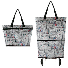 Lade das Bild in den Galerie-Viewer, Backpack Bag Shopping Bag Foldable Shopping Trolley Travel Bag Wheel Bags with Roller
