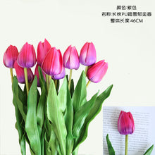 Load image into Gallery viewer, 10PCs Pu Tulip Artificial Fake Flower Plants Home Decoration Wedding Bouquet
