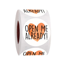 Load image into Gallery viewer, 2x500pcs Xmas Christmas  Stickers Roll Label Open Me Already Gifts Packaging Thanks
