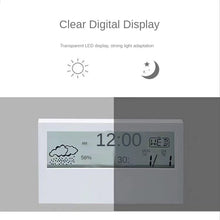 Load image into Gallery viewer, Smart Multi-Function Alarm Clock LED Display Simple Clock Weather Humidity Transparent Luminous Electronic Clock
