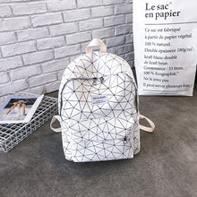 Load image into Gallery viewer, Backpack Schoolbag New Men's and Women's Large Capacity Rhombus  Junior High School Student Campus  Chic Hong Kong Style
