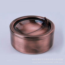 Load image into Gallery viewer, Ashtray Stainless Steel Bronze  Lid Advertising KTV Logo Ashtray
