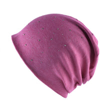 Lade das Bild in den Galerie-Viewer, Warm Winter Knit Beanie Hats Women's  Drilling Sleeve Cap Solid Color Confinement Unisex
