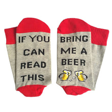 Load image into Gallery viewer, 3 Double Trendy Beer Printed Adult Men&#39;s and Women&#39;s Socks If You Can Read This Series
