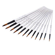 Load image into Gallery viewer, 12 Paint Brushes White Rod Watercolor Pens Set  Nylon Wool Art
