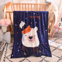Load image into Gallery viewer, Flannel Children's Blanket Double-Layer Thickened Cloud Blanket Cartoon Coral Fleece Blanket
