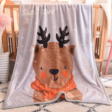 Load image into Gallery viewer, Flannel Children's Blanket Double-Layer Thickened Cloud Blanket Cartoon Coral Fleece Blanket
